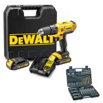 DEWALT 18V Hammer Drill +1.5Ah Li-Ion + 100Pc Bit Set (DCD776S2A-ZA)