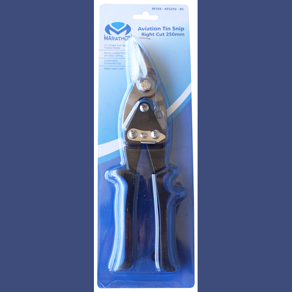 Aviation Tin Snips 'Right Cut' 250mm