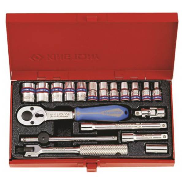 KING TONY SOCKETS 1/4 4-13MM 19PC 12P