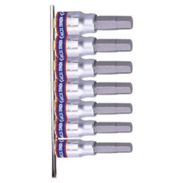 KING TONY 7PC 1/4 DR HEX BIT SOCKET SET