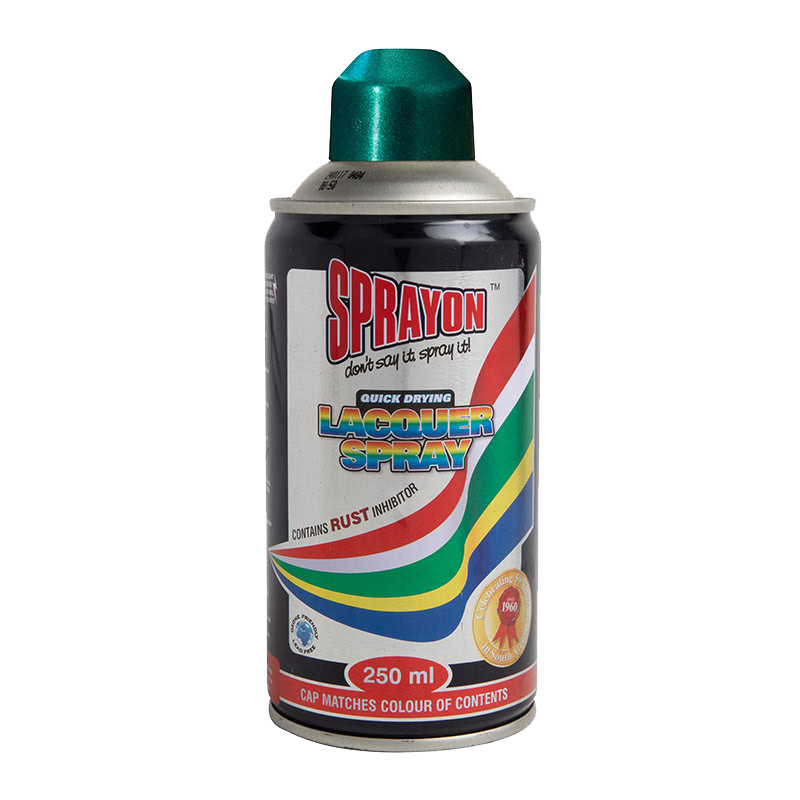 SPRAYON PAINT GREEN METALLIC 250ML